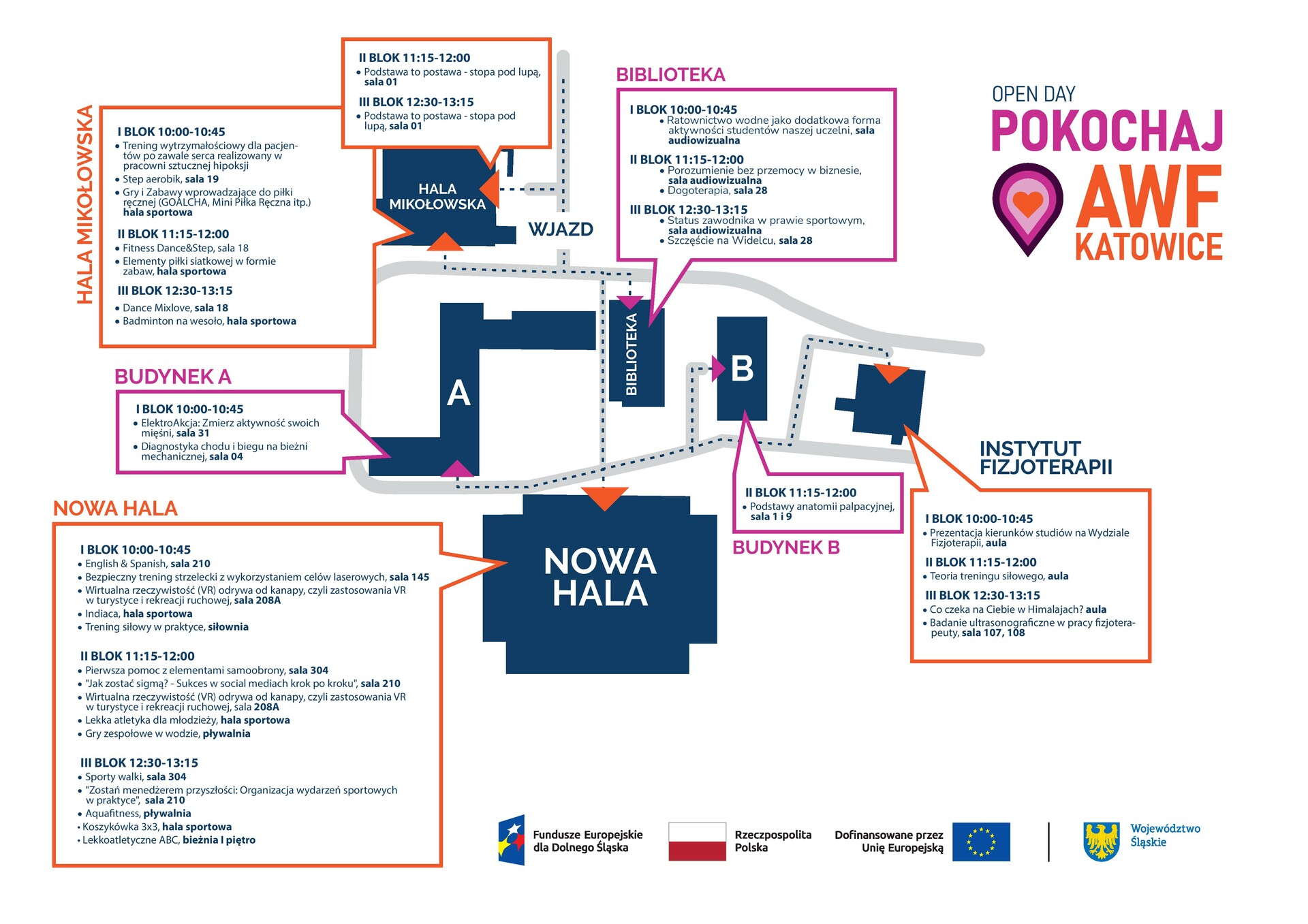 Mapka wydarzenia OPEN DAY AWF Katowice