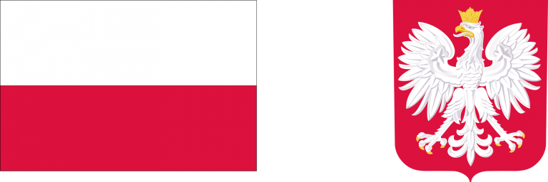Flaga Polski i godło