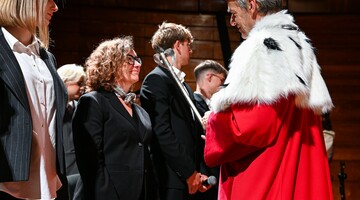 Rektor AWF Katowice 
prof. dr hab. n.med. Andrzej Małecki w trakcie ślubowania 