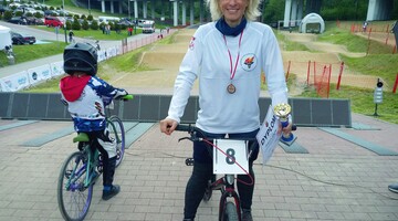 Medal Mistrzostw Polski w BMX Racing 2021 dla AWF Katowice